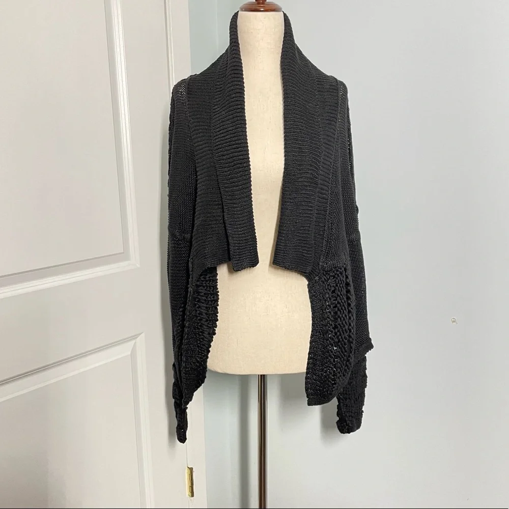 TSE Black 100% Linen Open Cardigan Shrug size S NWT - Picture 8 of 17